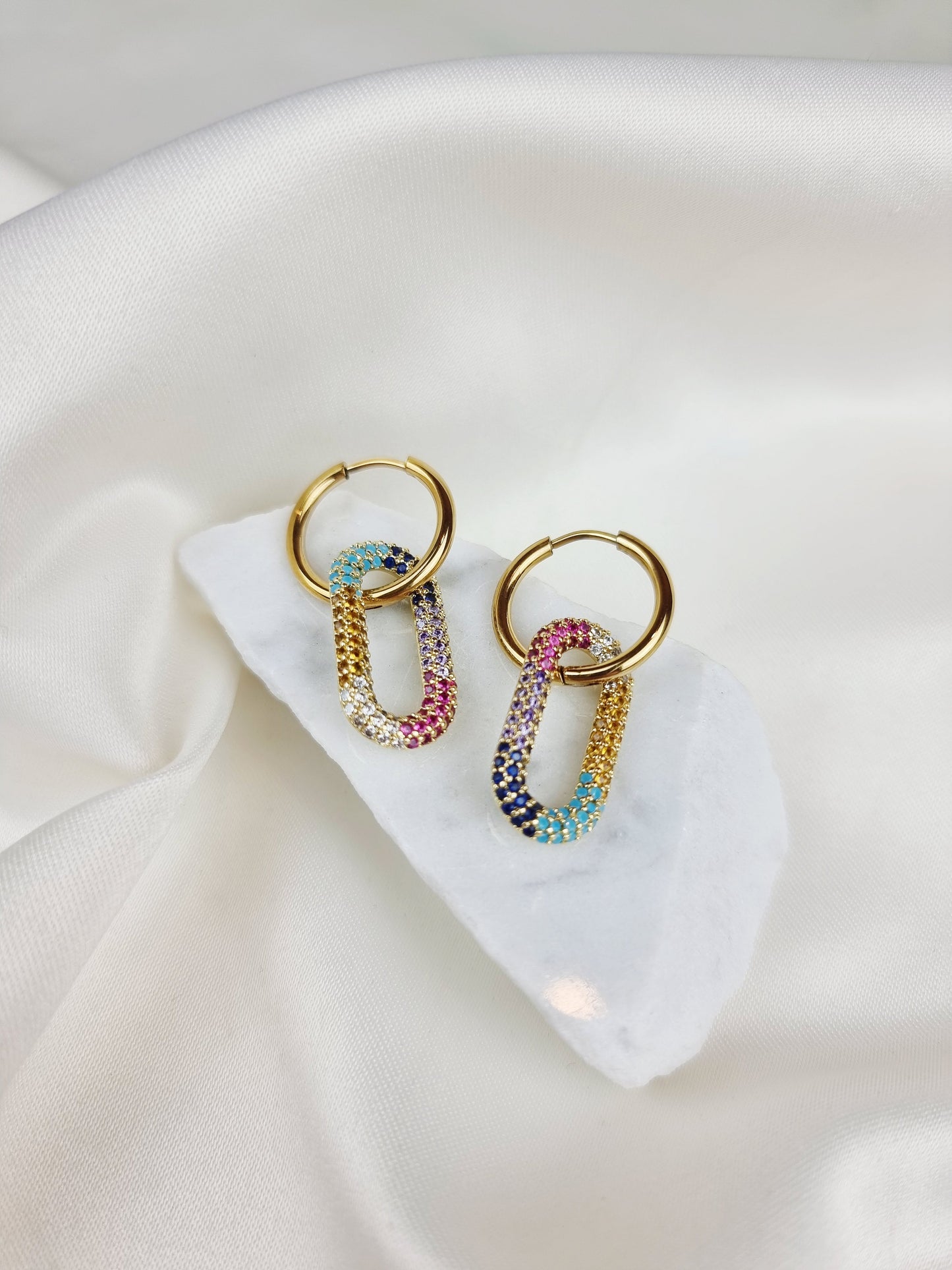 Sparkly Pill Hoops